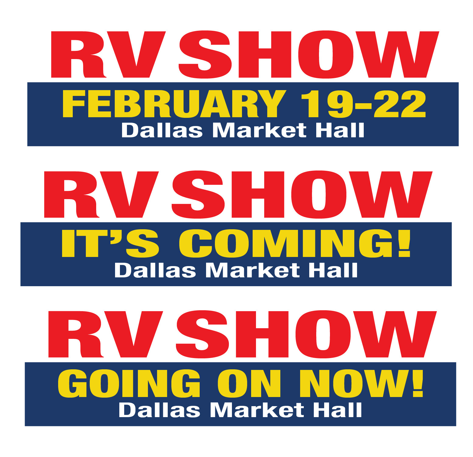 Dallas RV SuperSale digital billboard creative