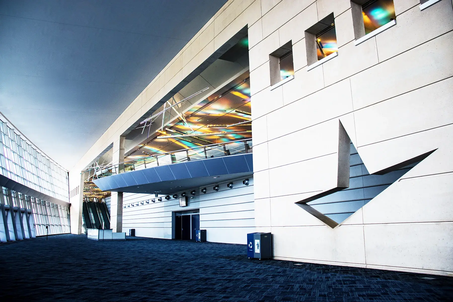 The light-filled interior concourse of the Kay Bailey Hutchison Convention Center in Dallas